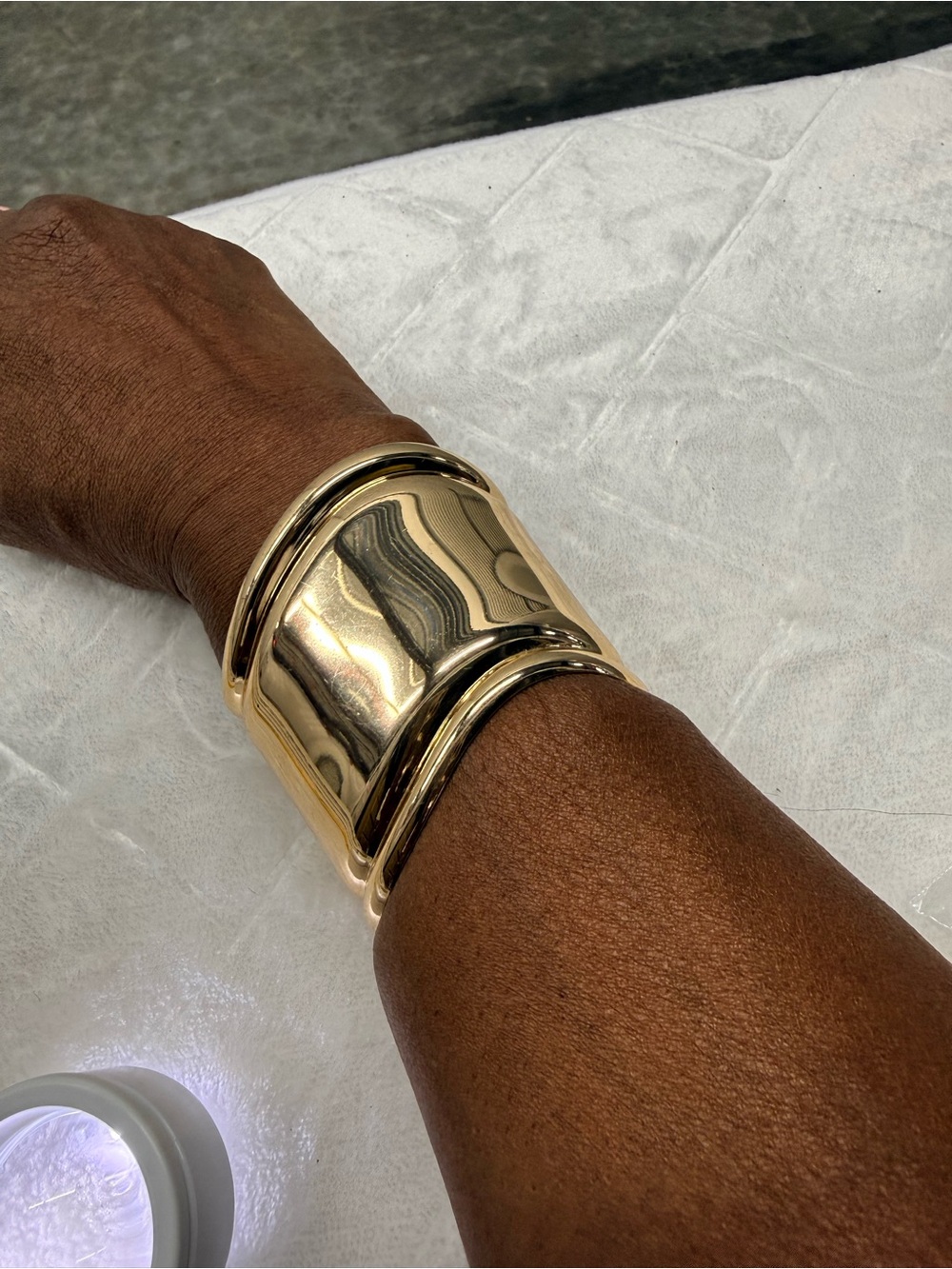 Gold Wide Cuff Bracelet for Men